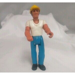 Fisher Price Adventure People Male Construction Worker Vintage 1970’s
